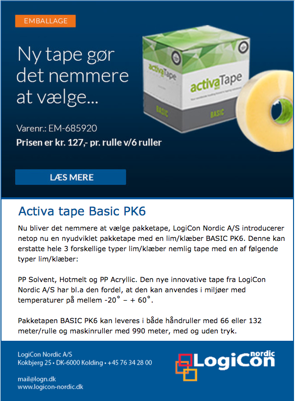 Nyhedsmail: Activa tape